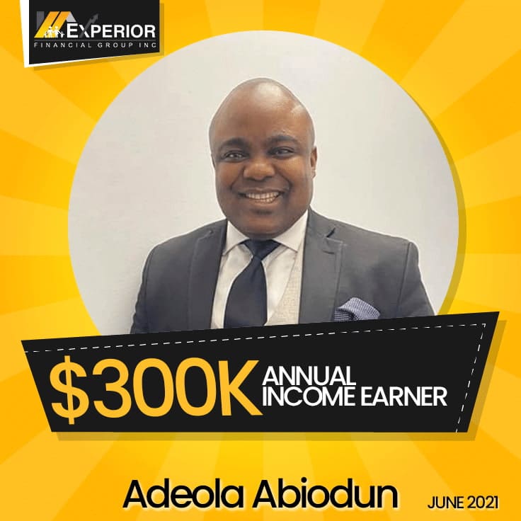 Congratulations Adeola Abiodun on reaching the 300k in earned annual income in May 2021!