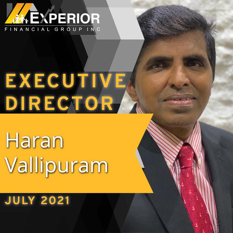 Haran Vallipuram is our newest Executive Director and company shareholder.