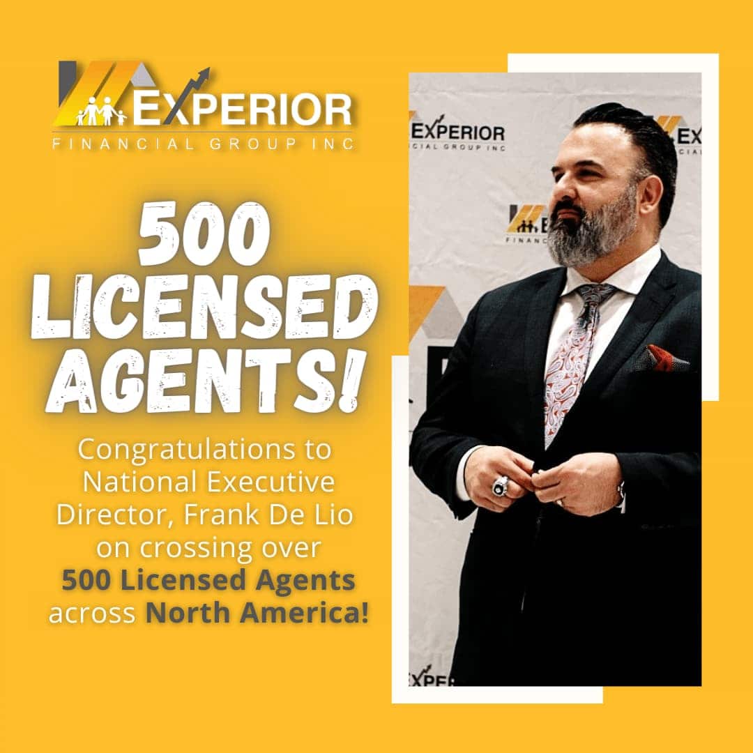 Frank De Lio crosses over 500 licensed Agents!