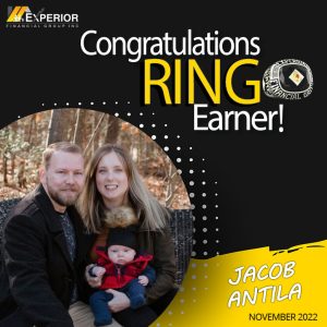 Jacob Antila, Executive Director, has earned his ring in November 2022.