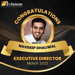 Navdeep Dhaliwal promoted to Executive Director at Experior.