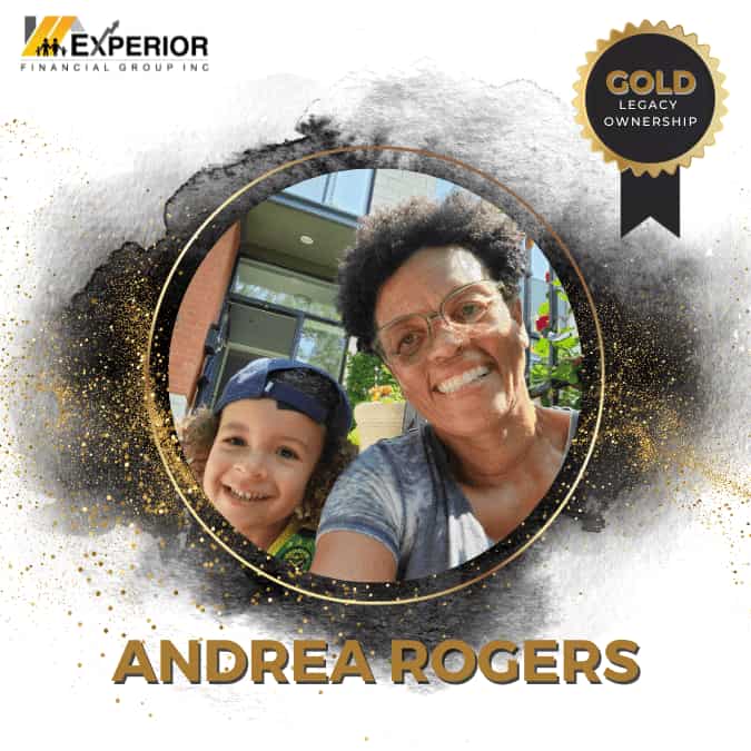 Promotional image featuring Andrea Rogers