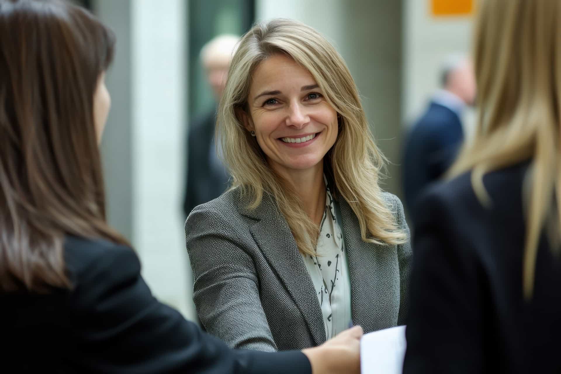 An insurance agent meeting with two clients