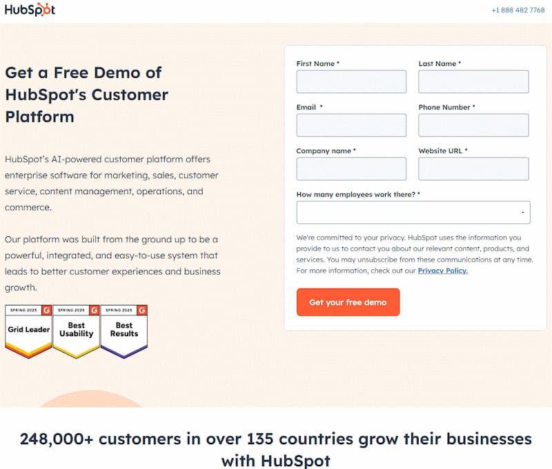 HubSpot Homepage