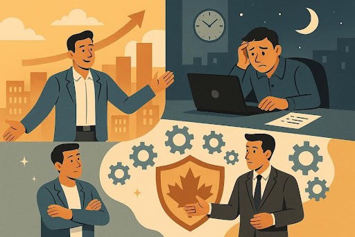 Growth Through Marketing An infographic-style image showing an insurance agent's business growth through marketing.